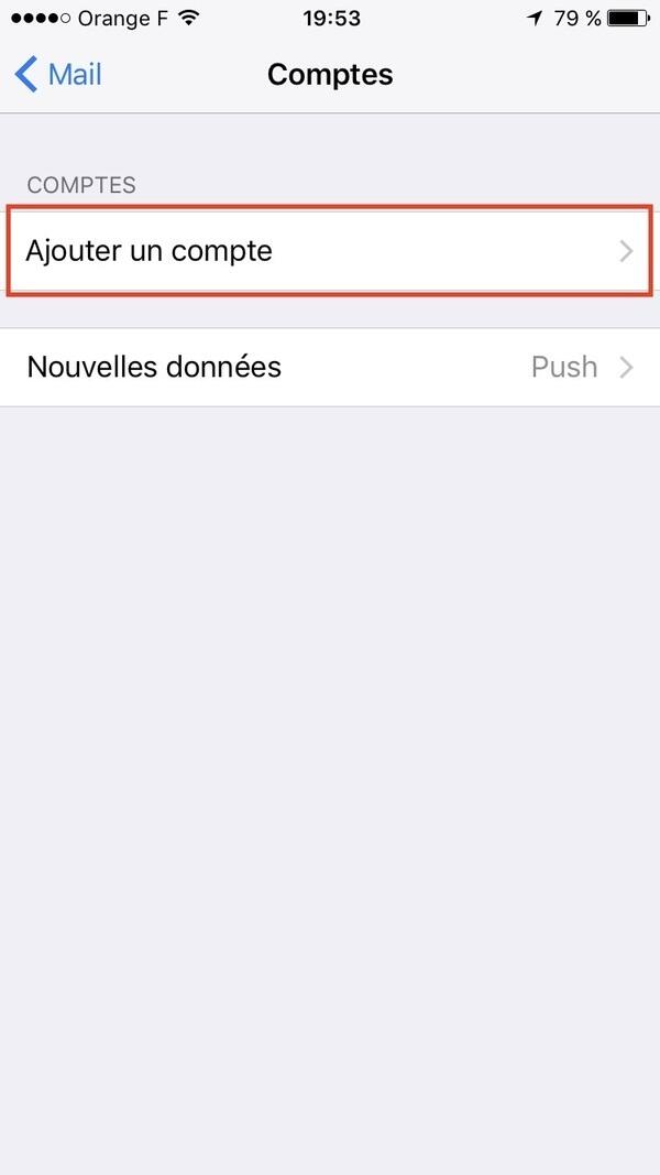 configurer adresse mail iphone
