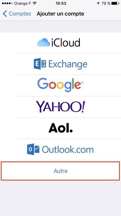 configurer adresse mail orange sur iphone